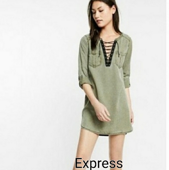 Express Dresses & Skirts - Express Grommets Lace Up Dress sz Large